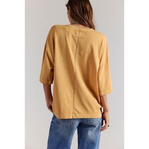 We The Free Nina Long Sleeve Tee Sz L Honey Oversized